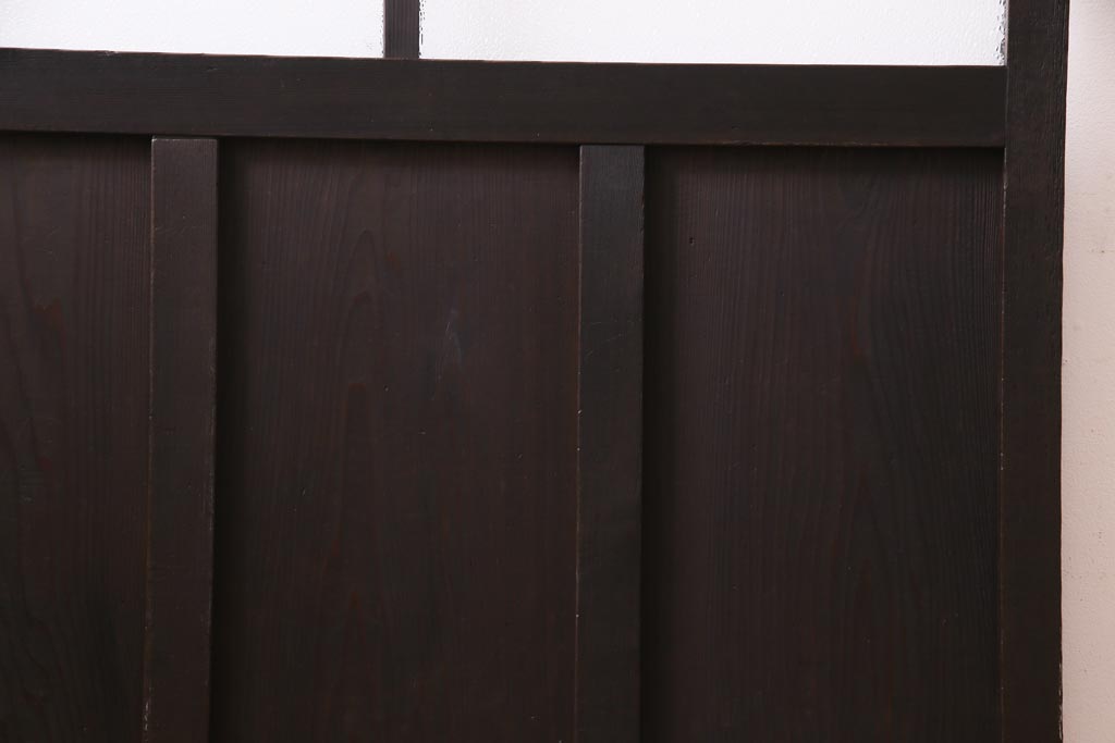 アンティーク家具　ダイヤガラスがおしゃれなレトロシックに合うガラス戸1枚(引き戸、建具)(R-037479)