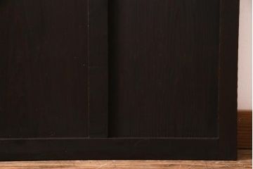 アンティーク家具　ダイヤガラスがおしゃれなレトロシックに合うガラス戸1枚(引き戸、建具)(R-037479)