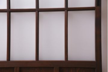 レトロ家具　すりガラス入り　味のある大振りなガラス戸1枚(引き戸、建具)(R-037481)