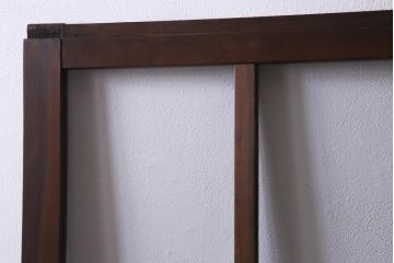 レトロ家具　すりガラス入り　味のある大振りなガラス戸1枚(引き戸、建具)(R-037481)