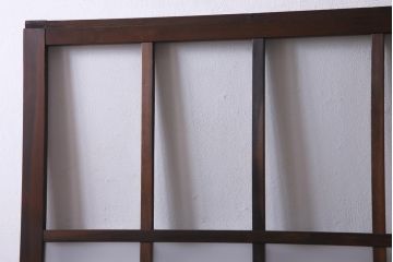 レトロ家具　すりガラス入り　味のある大振りなガラス戸1枚(引き戸、建具)(R-037481)