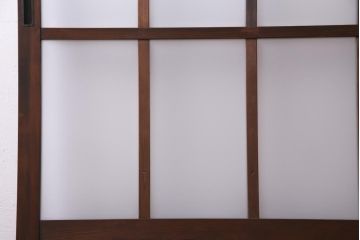 レトロ家具　すりガラス入り　味のある大振りなガラス戸1枚(引き戸、建具)(R-037481)