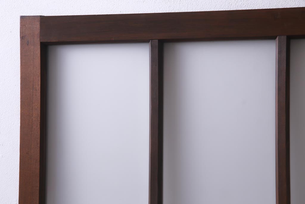 レトロ家具　すりガラス入り　味のある大振りなガラス戸1枚(引き戸、建具)(R-037482)