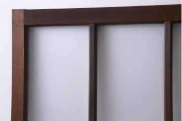 レトロ家具　すりガラス入り　味のある大振りなガラス戸1枚(引き戸、建具)(R-037482)