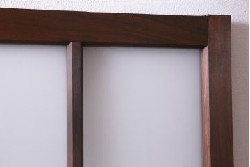 レトロ家具　すりガラス入り　味のある大振りなガラス戸1枚(引き戸、建具)(R-037482)