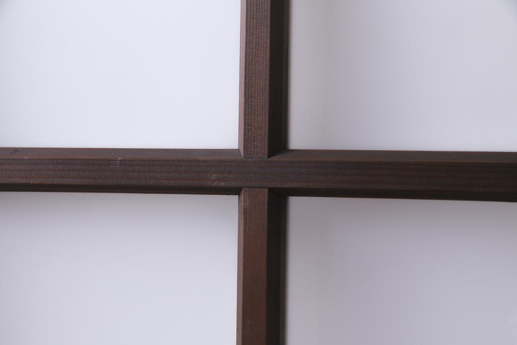 レトロ家具　すりガラス入り　味のある大振りなガラス戸1枚(引き戸、建具)(R-037482)