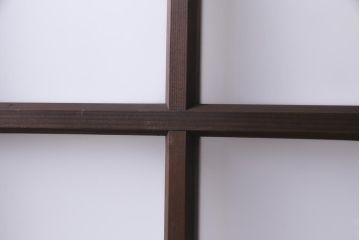 レトロ家具　すりガラス入り　味のある大振りなガラス戸1枚(引き戸、建具)(R-037482)