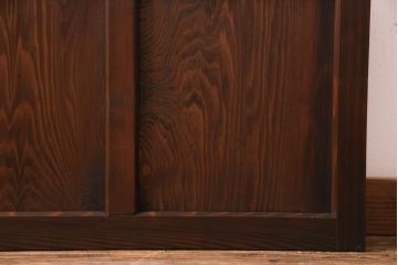 レトロ家具　すりガラス入り　味のある大振りなガラス戸1枚(引き戸、建具)(R-037482)