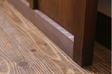 レトロ家具　すりガラス入り　味のある大振りなガラス戸1枚(引き戸、建具)(R-037482)