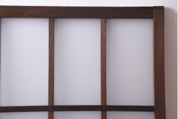 レトロ家具　すりガラス入り　味のある大振りなガラス戸1枚(引き戸、建具)(R-037482)