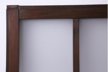 レトロ家具　すりガラス入り　味のある大振りなガラス戸1枚(引き戸、建具)(R-037482)