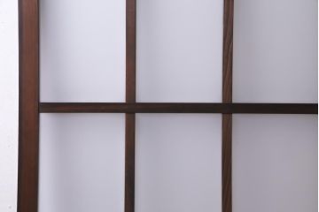 レトロ家具　すりガラス入り　味のある大振りなガラス戸1枚(引き戸、建具)(R-037482)