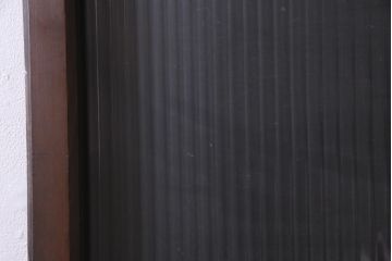 レトロ家具　モールガラスが魅力のノスタルジックなガラス戸1枚(引き戸、建具)(R-037483)