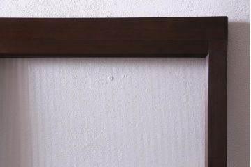 レトロ家具　モールガラスが魅力のノスタルジックなガラス戸1枚(引き戸、建具)(R-037483)