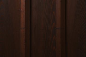 レトロ家具　モールガラスが魅力のノスタルジックなガラス戸1枚(引き戸、建具)(R-037483)