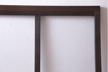 レトロ家具　モールガラスが魅力のノスタルジックなガラス戸1枚(引き戸、建具)(R-037483)