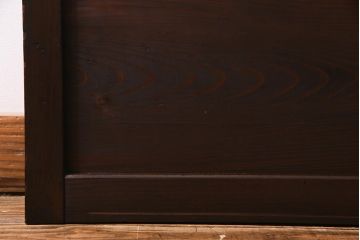 アンティーク建具　レトロ　大正昭和初期　当時物色ガラス入り　ガラス戸(引き戸)2枚セット(R-037486)