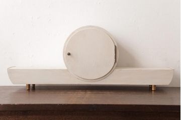 SEIKO(セイコー)　Seiko Chime　ゼンマイ式　テンプ式　シャビーペイントがおしゃれなウェストミンスター置時計(古時計)(R-037488)
