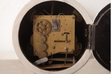 SEIKO(セイコー)　Seiko Chime　ゼンマイ式　テンプ式　シャビーペイントがおしゃれなウェストミンスター置時計(古時計)(R-037488)