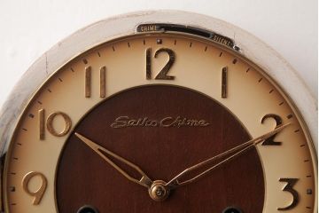 SEIKO(セイコー)　Seiko Chime　ゼンマイ式　テンプ式　シャビーペイントがおしゃれなウェストミンスター置時計(古時計)(R-037488)