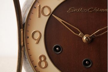 SEIKO(セイコー)　Seiko Chime　ゼンマイ式　テンプ式　シャビーペイントがおしゃれなウェストミンスター置時計(古時計)(R-037488)