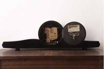 アンティーク雑貨　レトロ　SEIKO(セイコー)　手巻き式　THREE CHIMES　7JEWELS　置き時計(古時計、テンプ)(R-037489)