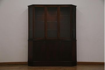 ビンテージ家具　山品木工　ローズウッド　絶版品　高級感漂う上品な飾り棚(収納棚、キャビネット)