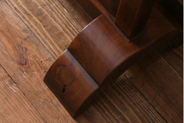 アンティーク家具　ラフジュ工房オリジナルステンドグラス　和製アンティーク　明治期　総ケヤキ材　色ガラス・結霜ガラス入り　ステンドグラスがお洒落なリメイク衝立(パーテーション)(R-037492)