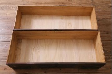 アンティーク家具　和製アンティーク　前面桐材　佐渡箪笥　脚付きリメイク　風格漂う箪笥サイドボード(R-037493、桐箪笥、桐たんす)