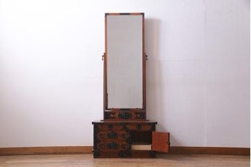 中古　伝統民芸　岩谷堂箪笥　みちのく鏡台2号　上質な和の空間を演出する鏡台(姿見、ミラー、ドレッサー)(R-037496)(定価約33万円)