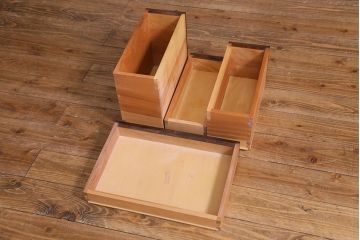 中古　伝統民芸　松本民芸家具　角型一面鏡　上品な佇まいが魅力のドレッサー(鏡台、化粧台)(定価約38万円)(R-037497)