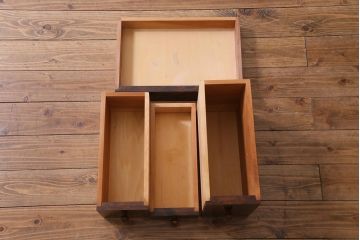 中古　伝統民芸　松本民芸家具　角型一面鏡　上品な佇まいが魅力のドレッサー(鏡台)(定価約38万円)(R-037497)