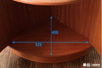 ヴィンテージ家具　北欧ビンテージ　G-PLAN(ジープラン)　Fresco(フレスコ)シリーズ　チーク材があたたかな印象のコーナーキャビネット(R-037503)