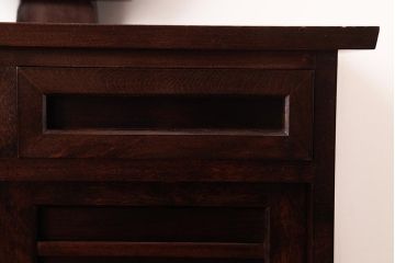 ビンテージ家具　松本民芸家具　絶版品!#303型　八角鏡台(ミラー、ドレッサー、ヴィンテージ)(R-037504)
