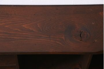 ラフジュ工房オリジナル　古材リメイク　アンティーク材を活かしたウォールシェルフ(壁掛け棚、吊り棚、ウォールラック)(R-037508)