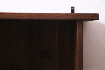 ラフジュ工房オリジナル　古材リメイク　アンティーク材を活かしたウォールシェルフ(壁掛け棚、吊り棚、ウォールラック)(R-037508)