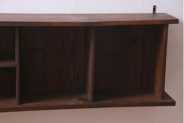 ラフジュ工房オリジナル　古材リメイク　アンティーク材を活かしたウォールシェルフ(壁掛け棚、吊り棚、ウォールラック)(R-037508)