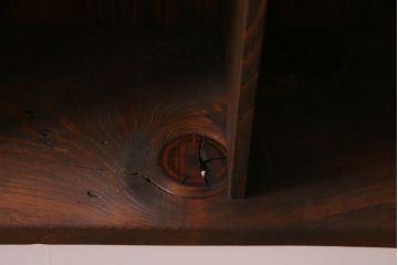 ラフジュ工房オリジナル　古材リメイク　アンティーク材を活かしたウォールシェルフ(壁掛け棚、吊り棚、ウォールラック)(R-037508)