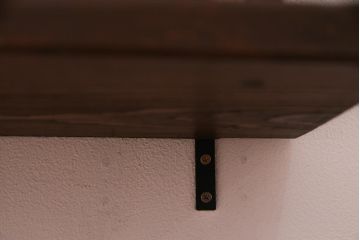 ラフジュ工房オリジナル　古材リメイク　アンティーク材を活かしたウォールシェルフ(壁掛け棚、吊り棚、ウォールラック)(R-037508)