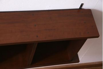 ラフジュ工房オリジナル　古材リメイク　レトロでシンプルなウォールシェルフ(壁掛け棚、吊り棚、ウォールラック)(R-037509)
