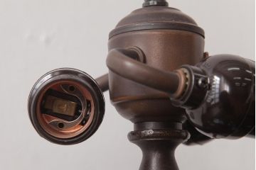 中古　ティファニーランプ風　ドラゴンフライ　ステンドグラスの卓上ライト(スタンド、照明)(R-037510)