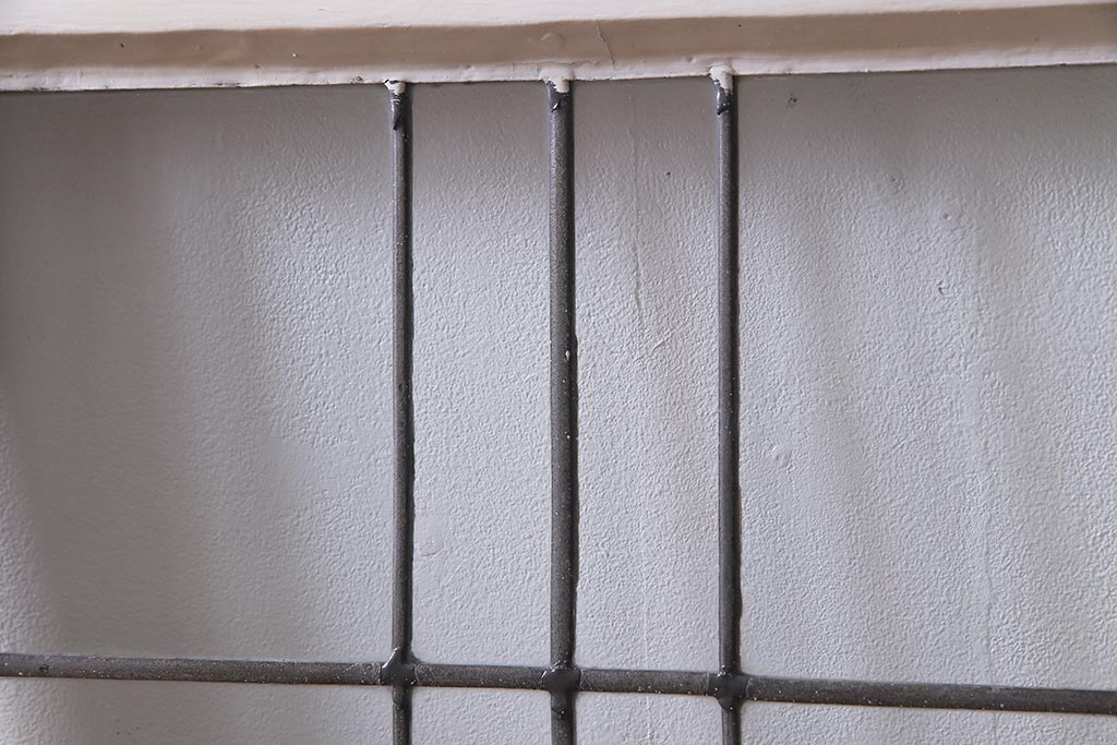 アンティーク建具 イギリスアンティーク ステンドグラスのペイントフィックス窓・大(明り取り)(R-037513)