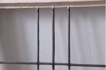 アンティーク建具 イギリスアンティーク ステンドグラスのペイントフィックス窓・大(明り取り)(R-037513)