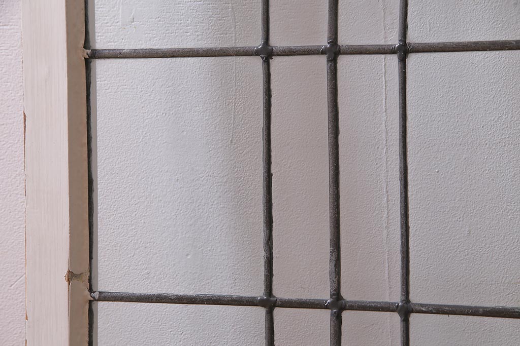 アンティーク建具 イギリスアンティーク ステンドグラスのペイントフィックス窓・大(明り取り)(R-037513)