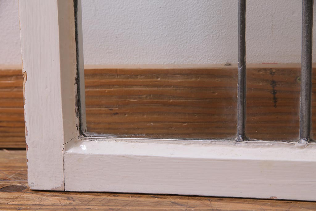 アンティーク建具 イギリスアンティーク ステンドグラスのペイントフィックス窓・大(明り取り)(R-037513)