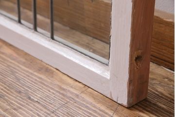 アンティーク建具 イギリスアンティーク ステンドグラスのペイントフィックス窓・大(明り取り)(R-037513)