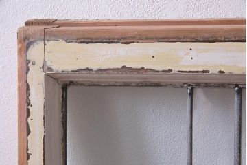 アンティーク建具 イギリスアンティーク ステンドグラスのペイントフィックス窓・大(明り取り)(R-037513)