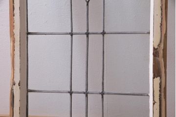 アンティーク建具 イギリスアンティーク ステンドグラスのペイントフィックス窓・大(明り取り)(R-037513)