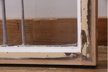 アンティーク建具 イギリスアンティーク ステンドグラスのペイントフィックス窓・大(明り取り)(R-037513)