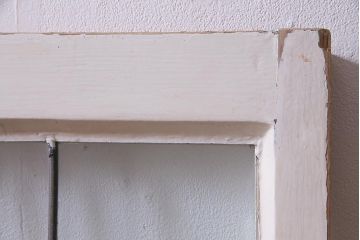 アンティーク建具　イギリスアンティーク　ステンドグラスのペイントフィックス窓・大(明り取り)(R-037513)